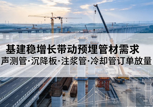 稷山基建稳增长带动预埋监测管材需求，声测管、沉降板、注浆管订单持续放量